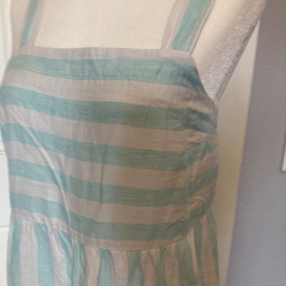 Casa Cabana Linen Blend Coastal striped Sundress New With Tags - Picture 7 of 12